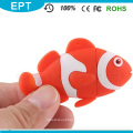 Red Fish Shaped Custom Logo PVC USB Flash Drive (TG141)